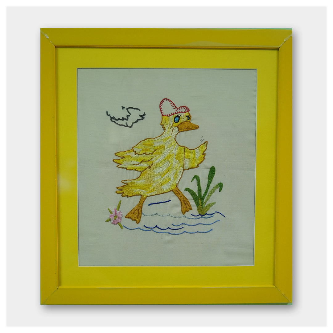 Duckling in Satin Stitch Hand Embroidery